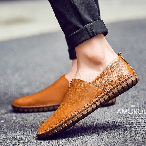 Men moccasin leather smart - leather,