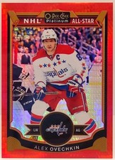 2015-16 O-Pee-Chee Platinum Alex Ovechkin Red-Prism #/149 #150 Team Color Match