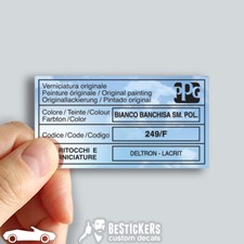 1 Adesivo etichetta Alfa