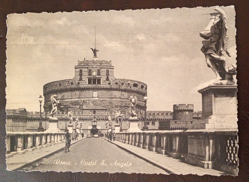 Cartolina roma castel - roma,
