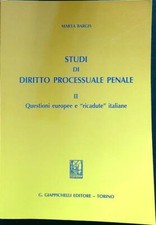 STUDI DI DIRITTO PROCESSUALE