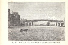 Stampa antica TARANTO ponte