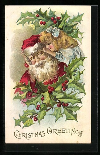 Cartolina artistica babbo - cartolina,