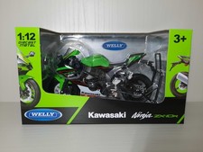 Modellino Statico Kawasaki Ninja ZX-10R Welly Moto Verde Scala 1:12