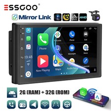 7" 2 DIN Carplay Autoradio Android 14 GPS NAV RDS FM Bluetooth 2+32G Retrocamera