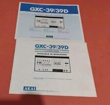 AKAI REGISTRATORE PIASTRA CASSETTE GXC-39/39D MANUAL VINTAGE