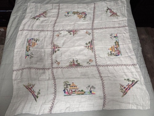 Tovaglia vintage punto croce