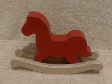 Red Painted Wood ROCKING HORSE