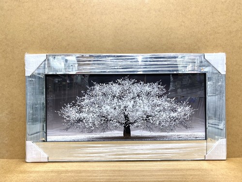 Quadro albero fiori - quadro, argento