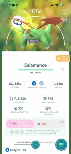 Shiny salamence lvl - shiny,