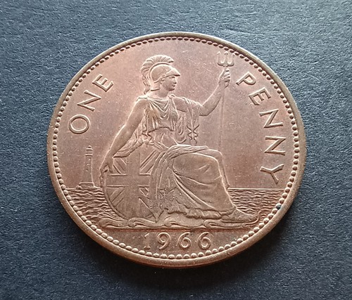 1966 one penny regina - penny,