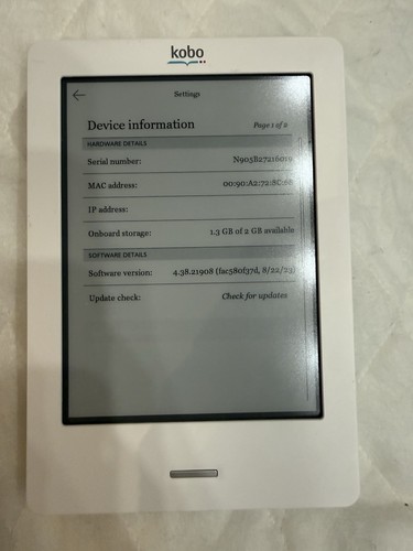 Kobo touch n905c 6in - touch,