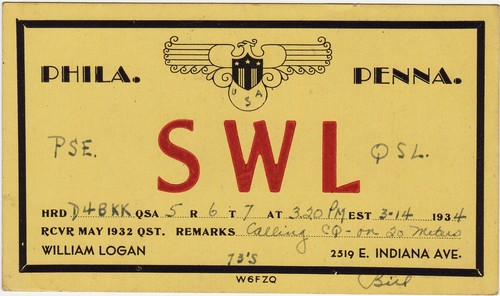 Qsl card philadelphia - card, usa