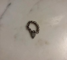 Anello GUCCI in argento con ciondolo a cuore - gioiello unisex vintage originale