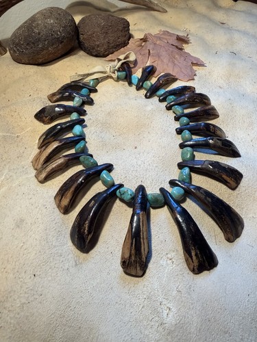 Collana denti bufalo made - denti,