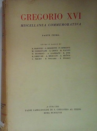 Gregorio xvi parte - xvi,