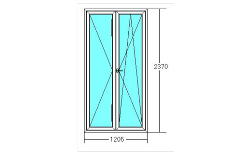 Porta finestra balcone pvc - finestra, in