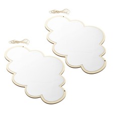  2 Pcs Specchio Cornice Legno