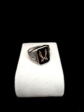 Anello Anelli Uomo Donna Argentato Fantasia corna spade In Lega