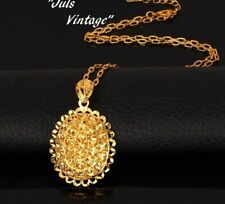 COLLANA '50 gr.20 ORO GIALLO/ARGENTO,MEDAGLIONE double-face CM.5,5X4,3,FILIGRANA