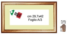 Cornice in oro classica da cm 1,5 con Passepartout avorio cm. 29,7x42 Foglio A3