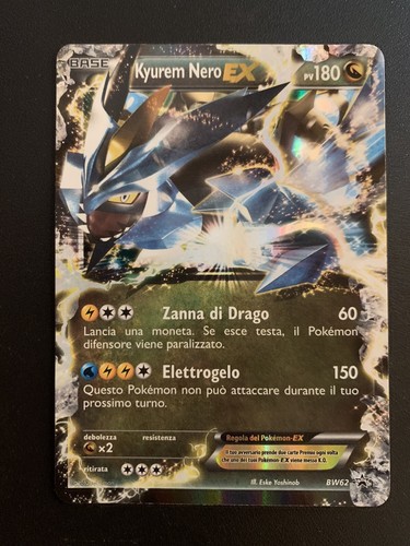 Carta pokémon kyurem nero - carta, ex
