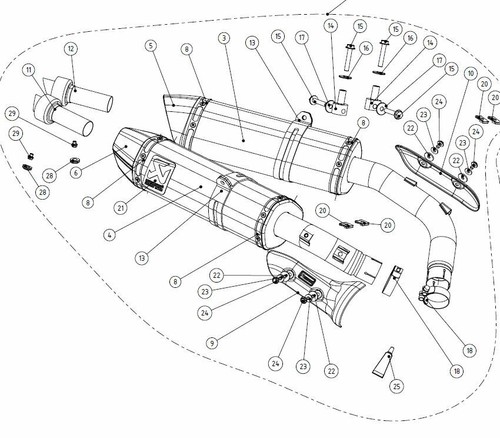 Y10so10 hzc akrapovic coppia - s-y10so10-hzc,