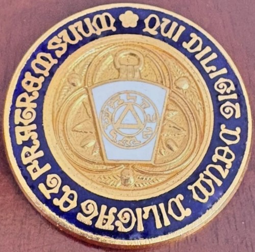 Masonic enamel medallion latin - medallion,
