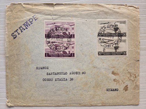 Busta regno posta aerea - aerea, isole