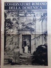L'Osservatore Romano del 29 Giugno 1941 Vaticano Spagna Leopardi Caselli Teatro