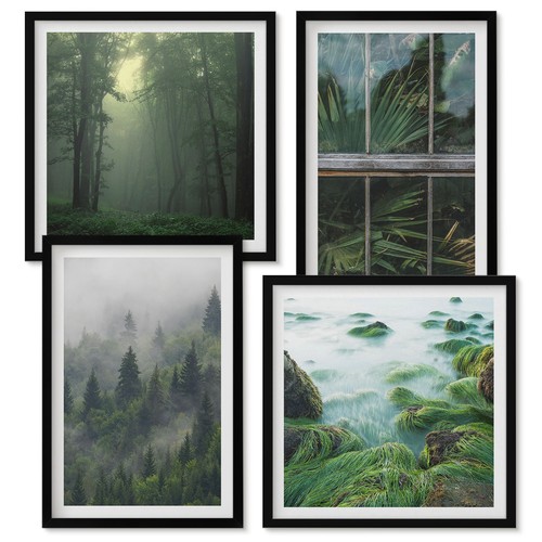 Set quadri cornice - nera, nebbia