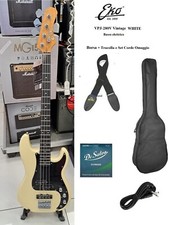 EKO VPJ280 V Vintage White Basso Elettrico tipo Precision Jazz Borsa + Tracolla