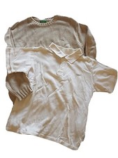 Polo ARMANI BIANCA maglione Benetton Ecrù Tg 7-8 A Bimbo