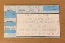 BIGLIETTO CONCERTO KING SUNNY