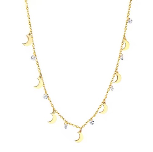 Collana catenina acciaio - collana,