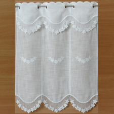 Tendina a vetro bianca per finestre,varie combinazioni di lunghezze e larghezze