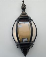 Moretti luce 255 mezza lanterna per esterni nero striature bronzo diffusori tras