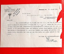1944 missiva deutsch reich dal notaio huttner a borgomastro di egelsdorf