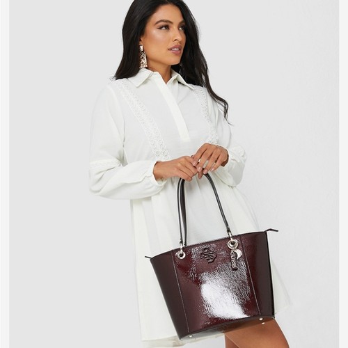 Borsa guess bordeaux lucido - borsa,