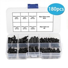 180 Pezzi Per M3 Nylon Nero