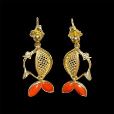 Orecchini Artigianali Corallo