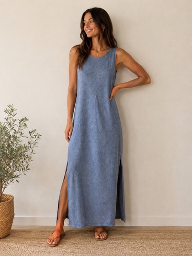 Maxi abito chambray - abito,