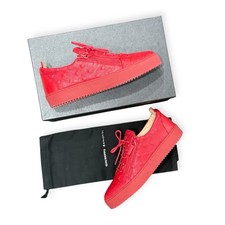 Giuseppe Zanotti May London Sneakers Basse Pelle Rossa Uomo 10 US 43 EU