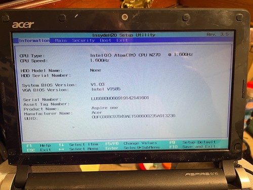 Acer aspire one kav60 intel - aspire,