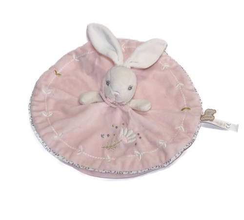 Doudou plat rond lapin - plat, lapinou