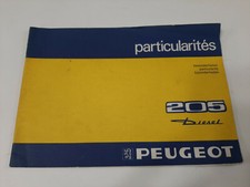Libretto uso Manutenzione auto Peugeot 205 particolarita FR DE IT NL