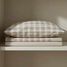 Gabel Completo lenzuola invernali in flanella ANDREA scozzese tortora