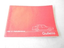 Alfa Romeo Giulietta Libretto uso manutenzione 4/80