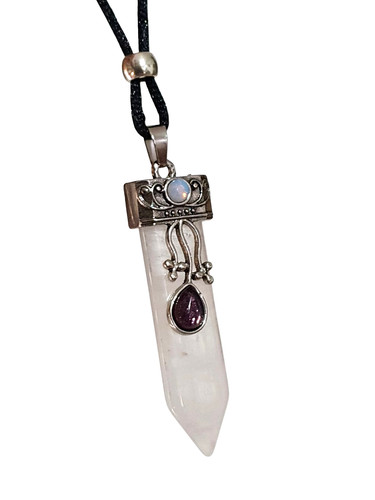 Collana quarzo pendente - collana,