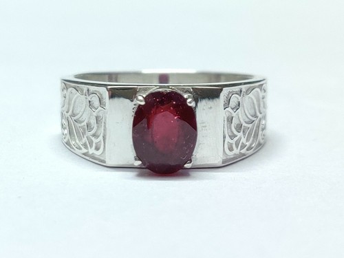 Pesante argento rubino anello - argento,